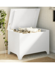 Boîte de rangement avec couvercle RANA blanc bois massif de pin | Mobilier & Déco