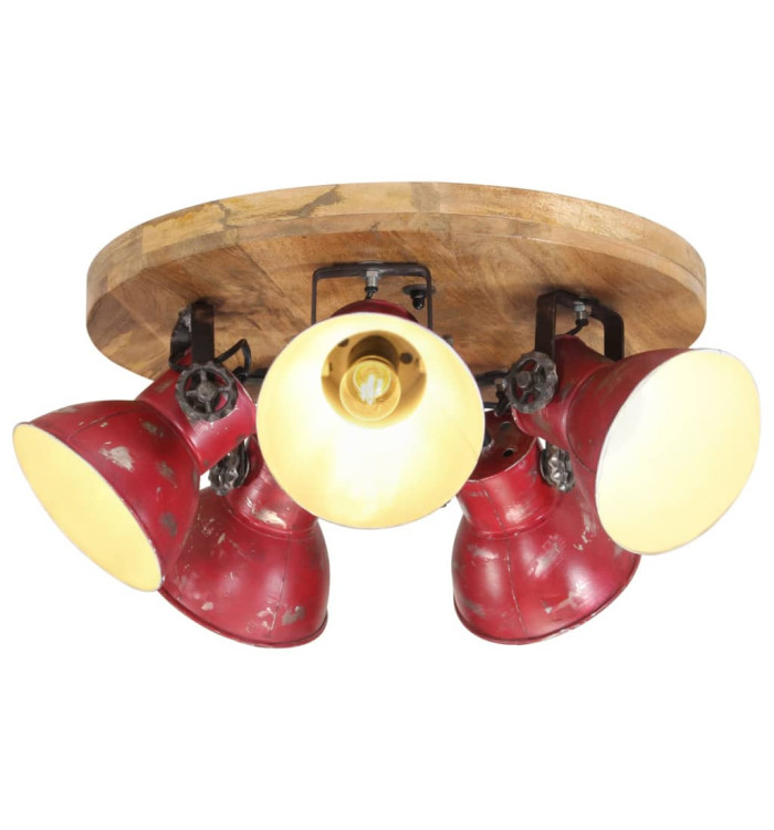 Plafonnier 25 W rouge délavé 50x50x25 cm E27 | Mobilier & Déco