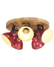 Plafonnier 25 W rouge délavé 50x50x25 cm E27 | Mobilier & Déco