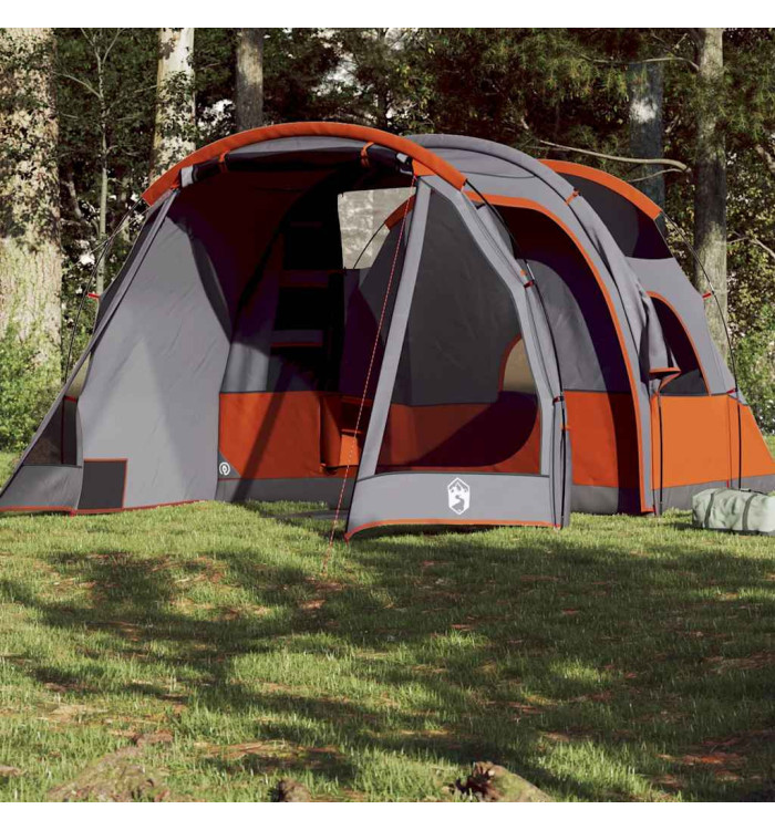 Tente de camping tunnel 4 personnes gris imperméable | Mobilier & Déco