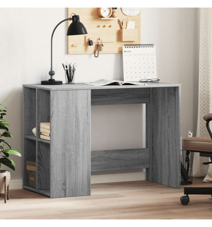 Bureau sonoma gris 102x50x75 cm bois d'ingénierie | Mobilier & Déco