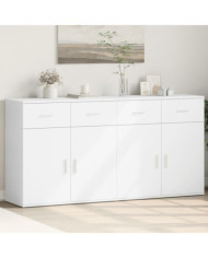 Buffets 2 pcs blanc 79x38x80 cm bois d’ingénierie | Mobilier & Déco