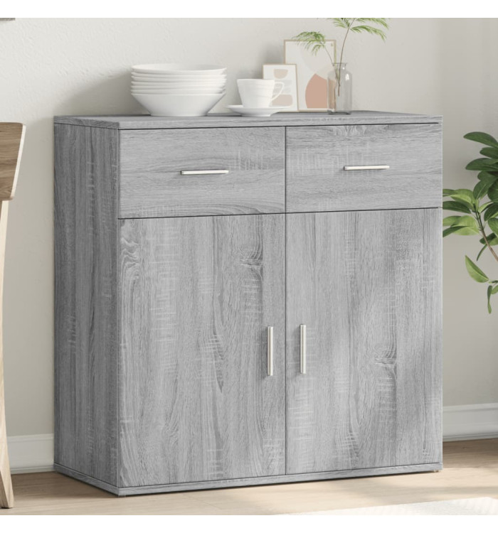 Buffet sonoma gris 79x38x80 cm bois d'ingénierie | Mobilier & Déco