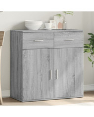 Buffet sonoma gris 79x38x80 cm bois d'ingénierie | Mobilier & Déco