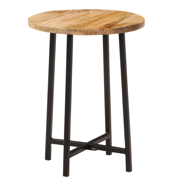 Table basse 35x35x45 cm bois de manguier solide et fer | Mobilier & Déco