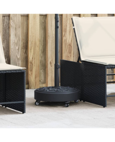Base de parasol avec roues pour mâts Ø38 / 48 mm 27 kg rond | Mobilier & Déco