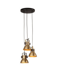 Lampe suspendue 25 W laiton antique 30x30x100 cm E27 | Mobilier & Déco