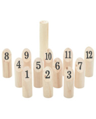 Ensemble de jeu Number Kubb 13 pcs sac de transport pin massif | Mobilier & Déco
