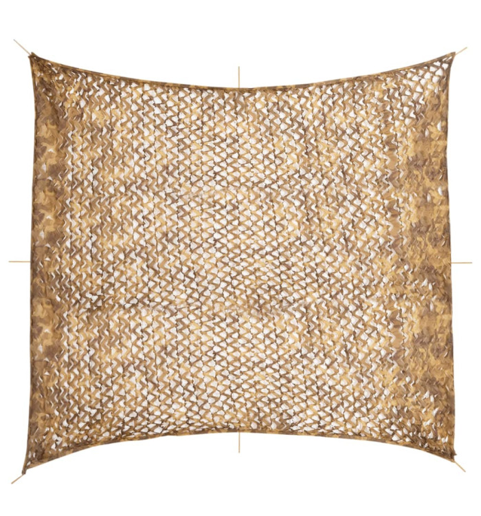 Filet de camouflage avec sac de rangement 521x493 cm sable | Mobilier & Déco