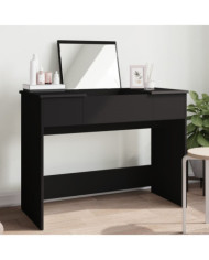 Coiffeuse avec miroir noir 100x45x76 cm | Mobilier & Déco