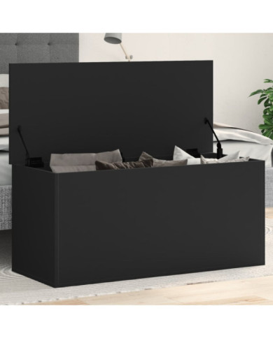 Boîte de rangement noir 100x42x46 cm bois d'ingénierie | Mobilier & Déco