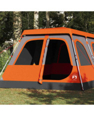 Tente familiale dôme 10 personnes gris orange libération rapide | Mobilier & Déco