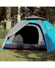 Tente de camping à dôme 4 personnes bleu libération rapide | Mobilier & Déco