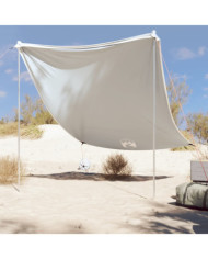 Auvent de plage avec ancres de sable gris 214x236 cm | Mobilier & Déco