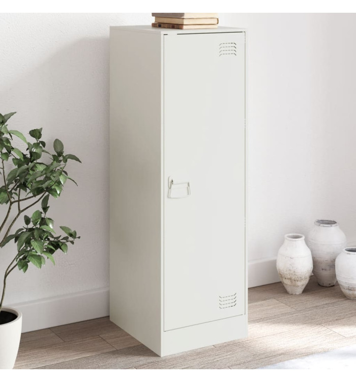 Buffet blanc 34,5x39x107 cm acier | Mobilier & Déco