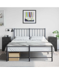 Tables de chevet 2 pcs noir 34,5x39x62 cm acier | Mobilier & Déco