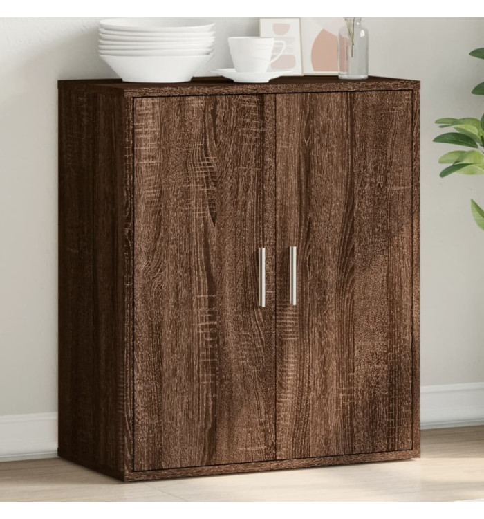 Buffet chêne marron 79x38x80 cm bois d'ingénierie | Mobilier & Déco