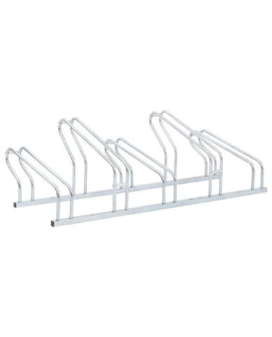 Support de vélo au sol autoportant pour 5 vélos acier galvanisé | Mobilier & Déco