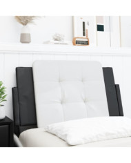 Coussin de tête de lit noir et blanc 90 cm similicuir | Mobilier & Déco
