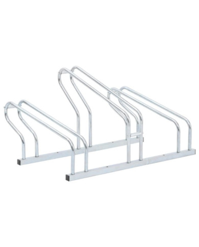 Support de vélo au sol autoportant pour 3 vélos acier galvanisé | Mobilier & Déco