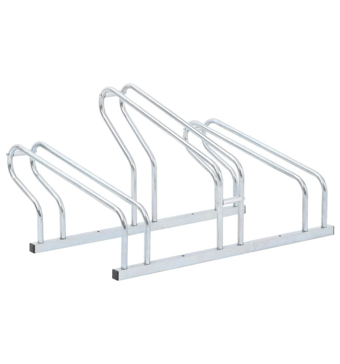 Support de vélo au sol autoportant pour 3 vélos acier galvanisé | Mobilier & Déco
