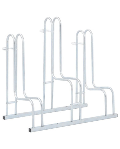 Support de vélo au sol autoportant pour 3 vélos acier galvanisé | Mobilier & Déco