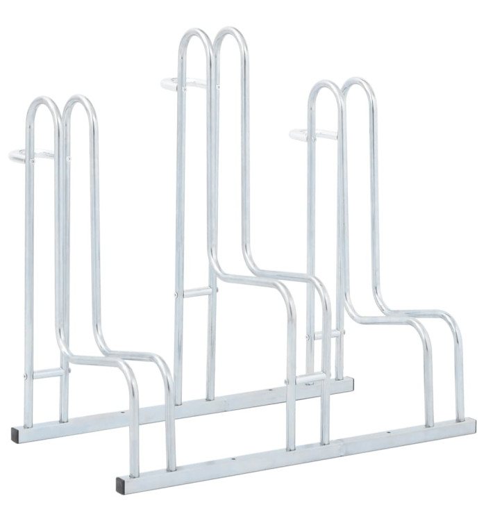 Support de vélo au sol autoportant pour 3 vélos acier galvanisé | Mobilier & Déco