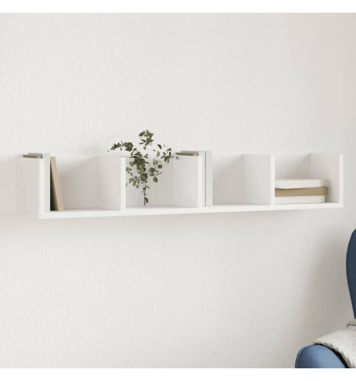 Armoire murale blanc 99x18x16,5 cm bois d'ingénierie | Mobilier & Déco