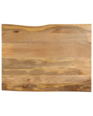 Dessus de table 90x80x2,5 cm bord vivant bois massif manguier | Mobilier & Déco