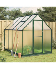 Serre avec cadre de base vert 224x169x202 cm aluminium | Mobilier & Déco