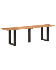 Banc 160 cm bois d'acacia massif et acier | Mobilier & Déco