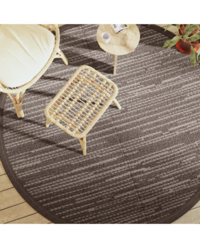 Tapis d'extérieur ARAKIL marron Ø200 cm PP | Mobilier & Déco