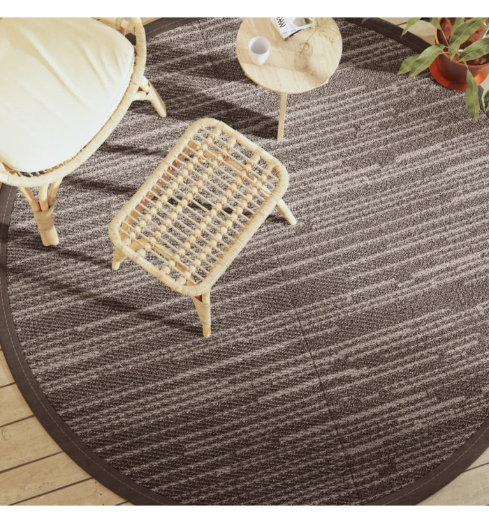 Tapis d'extérieur ARAKIL marron Ø200 cm PP | Mobilier & Déco