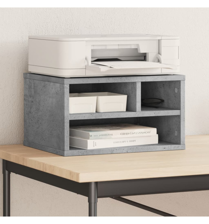Support d'imprimante gris béton 40x32x22,5 cm bois d'ingénierie | Mobilier & Déco
