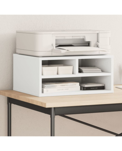 Support d'imprimante blanc 49x40x22,5 cm bois d'ingénierie | Mobilier & Déco