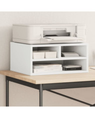 Support d'imprimante blanc 49x40x22,5 cm bois d'ingénierie | Mobilier & Déco