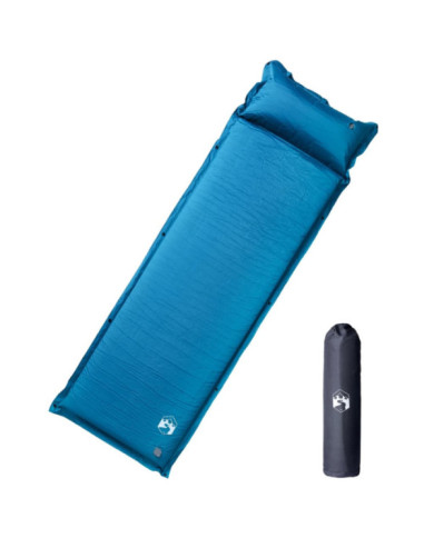 Matelas de camping autogonflant oreiller 1 personne turquoise | Mobilier & Déco