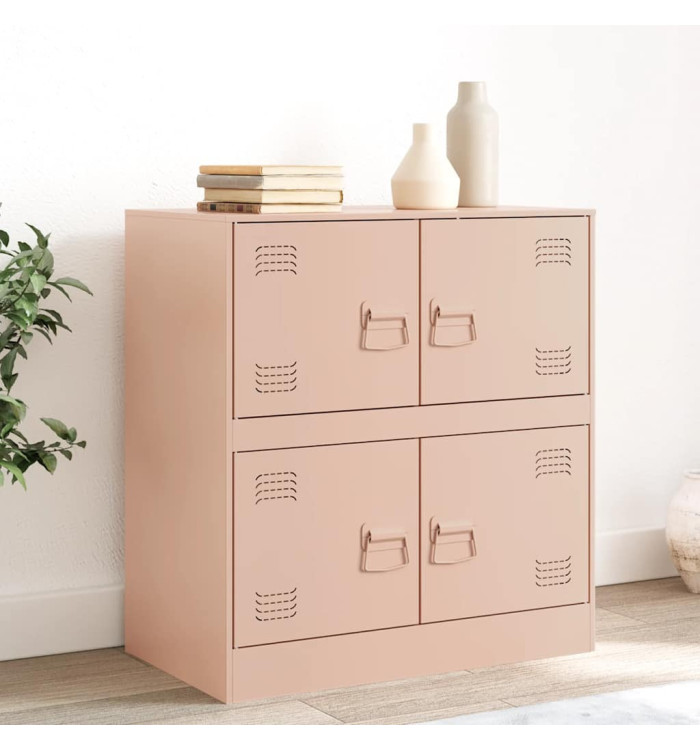 Buffet rose 67x39x73 cm acier | Mobilier & Déco