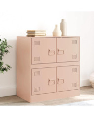 Buffet rose 67x39x73 cm acier | Mobilier & Déco
