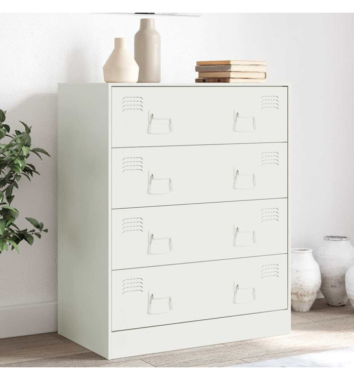 Buffet blanc 67x39x83 cm acier | Mobilier & Déco