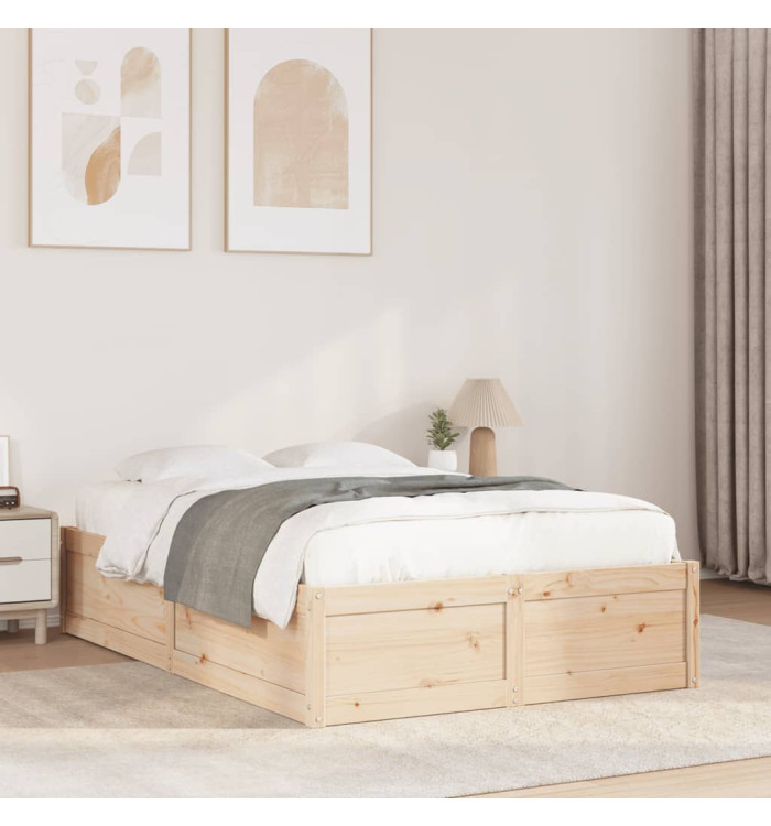 Cadre de lit sans matelas 120x200 cm bois de pin massif | Mobilier & Déco