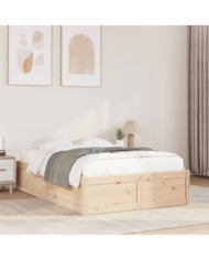 Cadre de lit sans matelas 120x200 cm bois de pin massif | Mobilier & Déco
