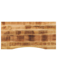 Dessus de bureau avec courbe 120x60x2,5 cm manguier massif brut | Mobilier & Déco