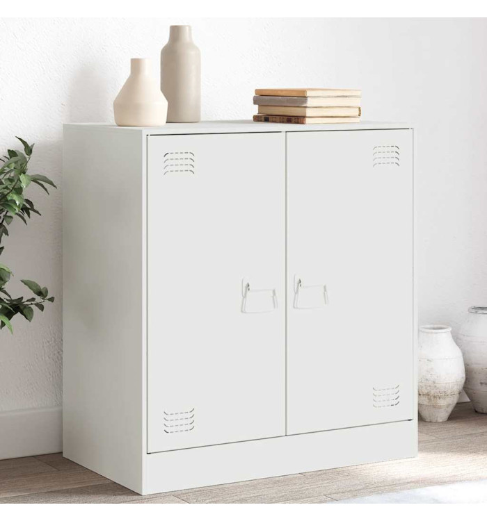 Buffet blanc 67x39x73 cm acier | Mobilier & Déco