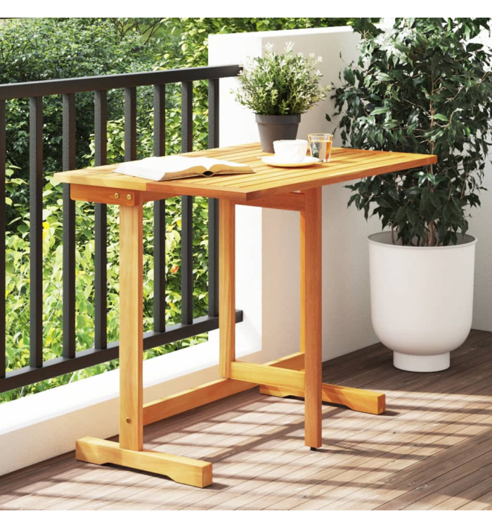 Table pliable de balcon 90x60x72 cm bois d'acacia solide | Mobilier & Déco