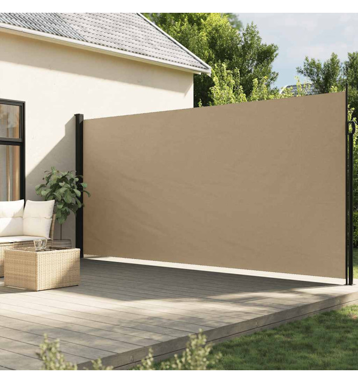 Auvent latéral rétractable beige 220x600 cm | Mobilier & Déco