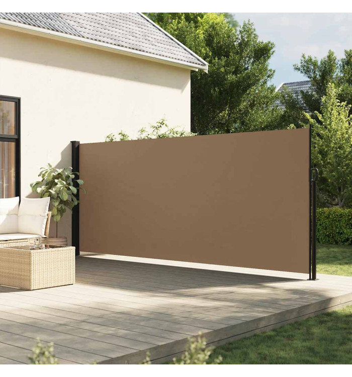 Auvent latéral rétractable taupe 180x500 cm | Mobilier & Déco