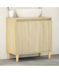 Meuble d'évier chêne sonoma 58x33x60 cm bois d'ingénierie | Mobilier & Déco