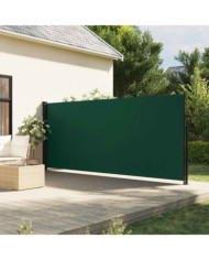 Auvent latéral rétractable vert foncé 160x600 cm | Mobilier & Déco