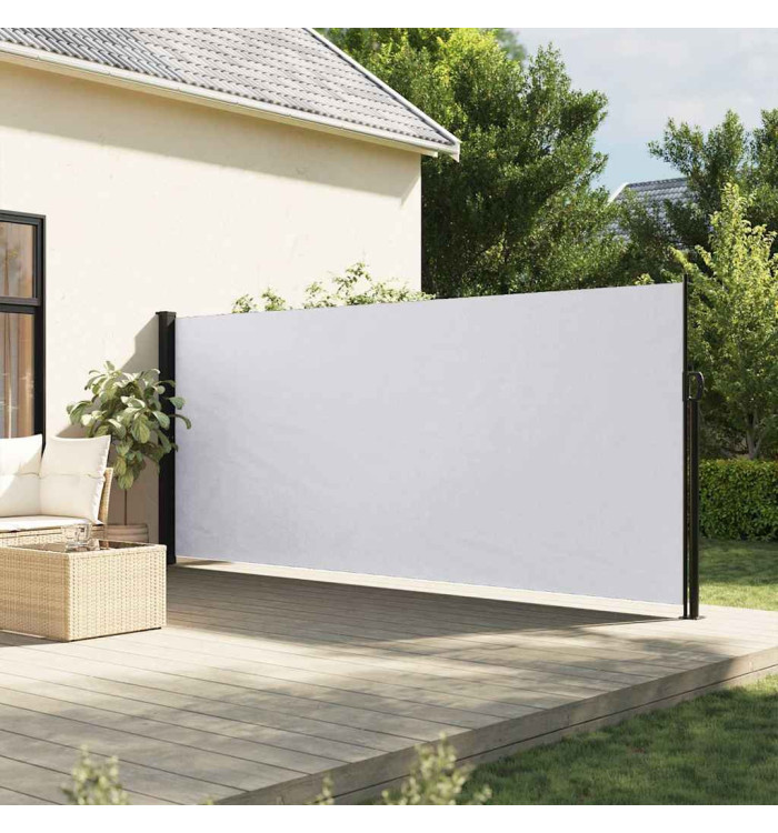 Auvent latéral rétractable blanc 160x600 cm | Mobilier & Déco